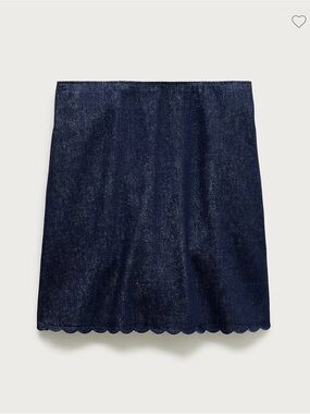 J. Crew Fairfax scalloped mini skirt in denim